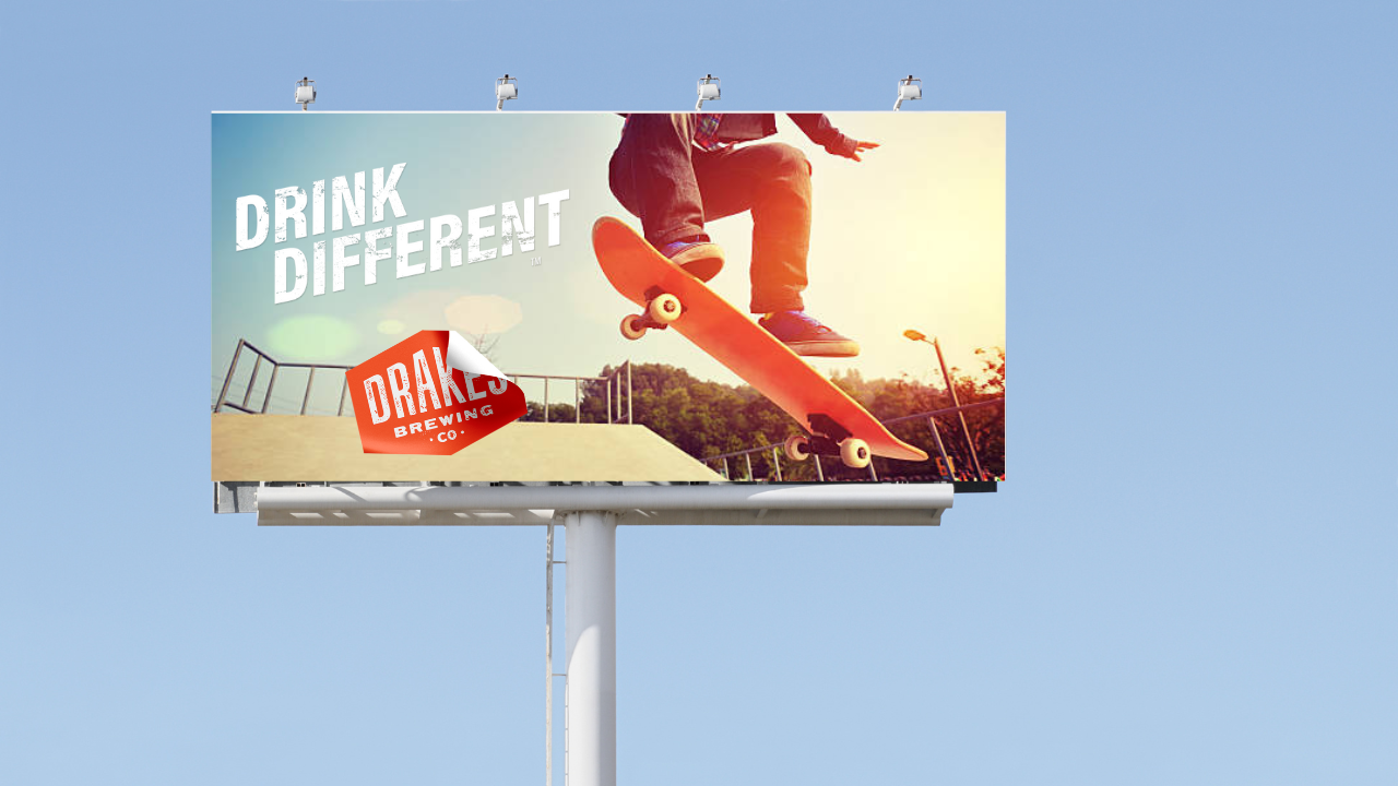 Billboard design for Drakes Brewery